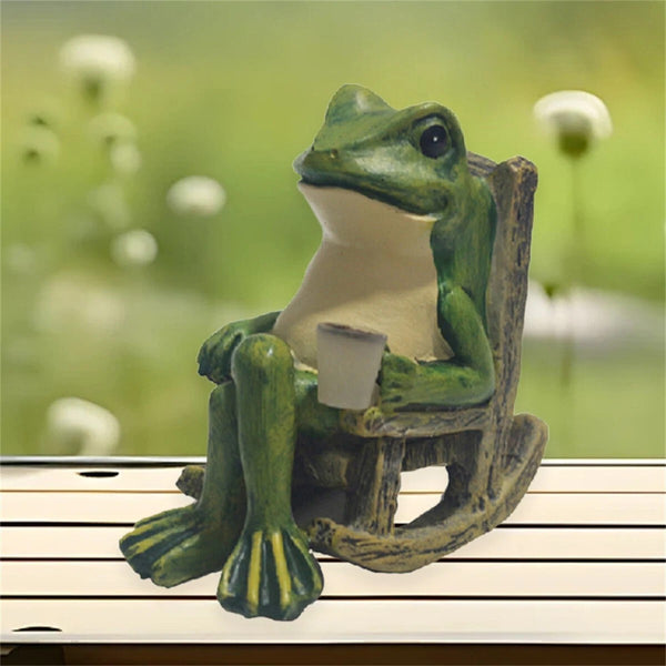 2pcs Solar Frog Garden Statue LED Light | Outdoor Lawn Patio Yard Decor Ornament
