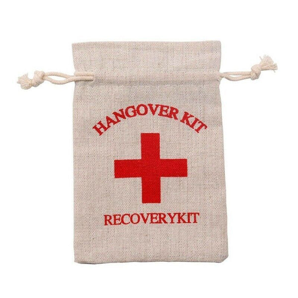 10x Hangover Recovery Kit Muslin Favour Bags Rustic Hens Party Engagement AU