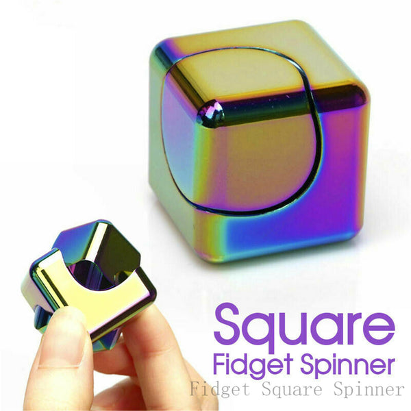 Two rainbow fidget spinner cubes