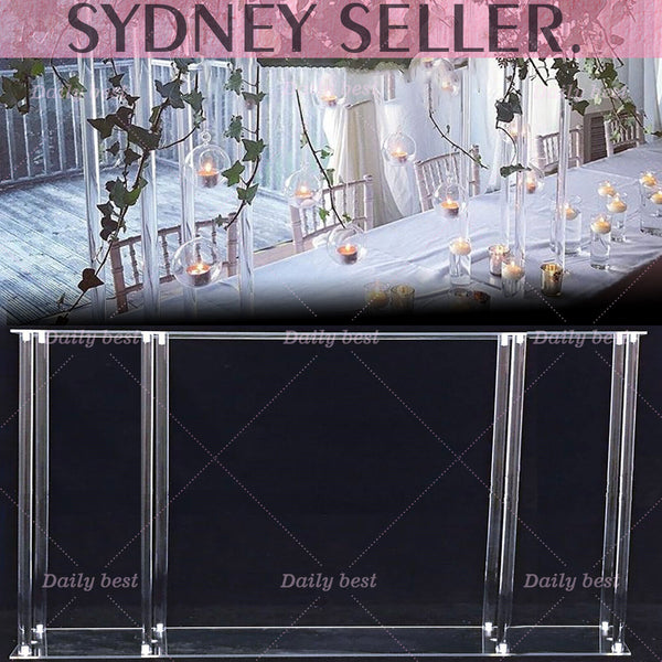 100x25x85cm Clear Acrylic Flower Stand Centrepiece Stand Wedding Party Display