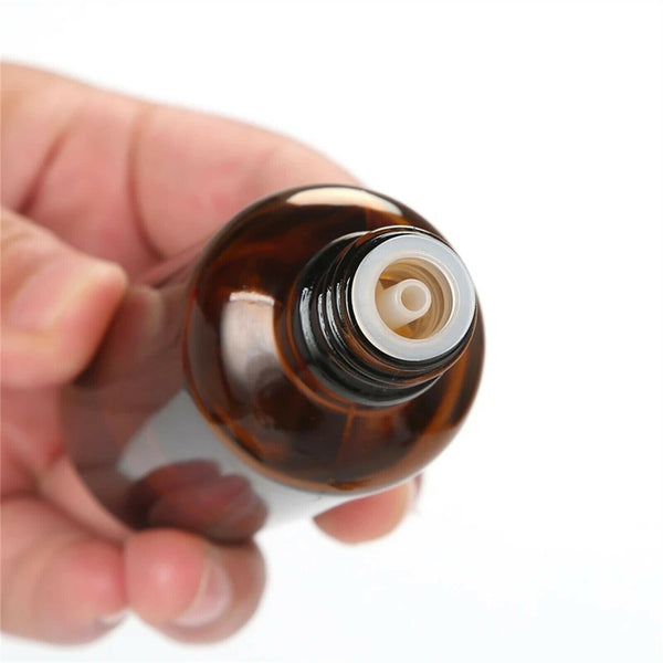 30PCS 10ML Amber Glass Essential Oil Bottles with Euro Dropper
