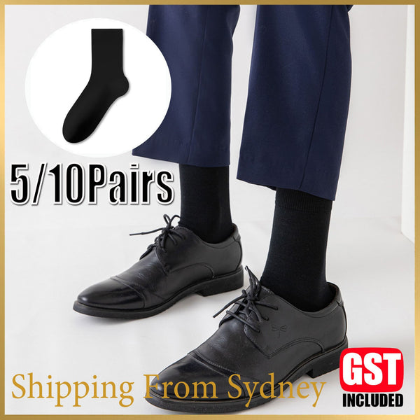 Polyester Cotton Socks Black Dress Business Office Dress Socks Smooth