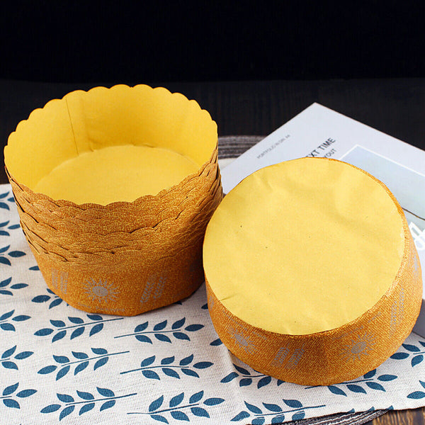 100PCS  High Temperature Kraft Paper Bread Cupcake Holder Resistant Paper Cup
