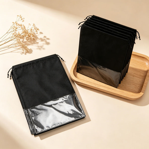 10PCS Travel Shoe Bags Drawstring Storage Pouches Dustproof Non-Woven Organiser