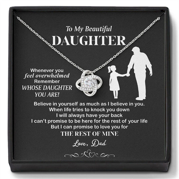 To My Beautiful Daughter Gift from Mum Gift Forever Love Necklace Love from Dad