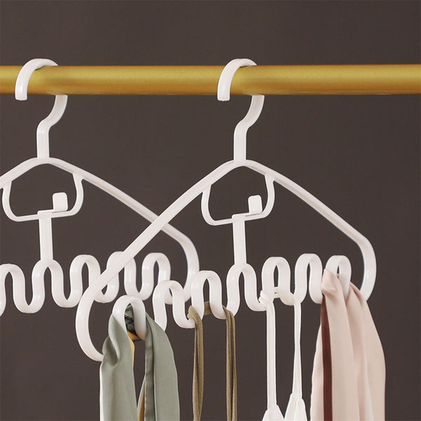 10pcs Wave Pattern Stackable Hanger Space Saving Clothes Hanger Closet Organizer
