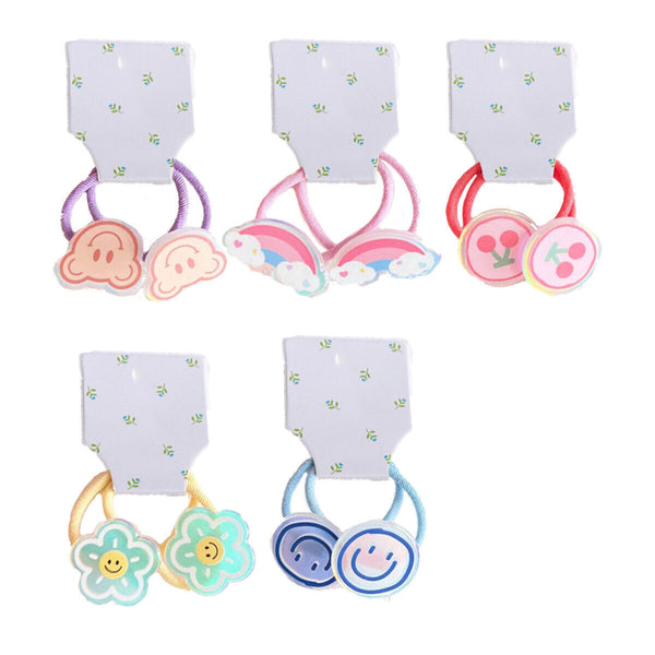 Cute Girls Hair Accessories Cartoon Scrunchie Childrens Elastic Hair Cord AU
