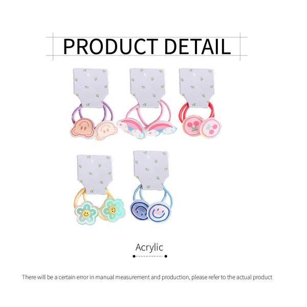 Cute Girls Hair Accessories Cartoon Scrunchie Childrens Elastic Hair Cord AU