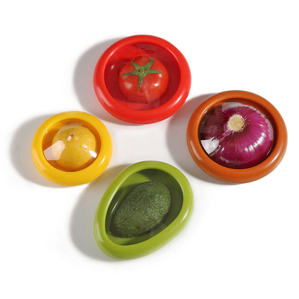 4PCS Reusable Fruit Storage Box Vegetable Storage Container for Fridge Portable