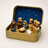 Mini Christmas Nativity Set in a Tin Box, Jesus Portable Pocket Scene Decor 3D