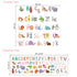 2Pcs Kids Alphabet ABC Letters Kids Wall Stickers Nursery Decal Wallpapers Decor