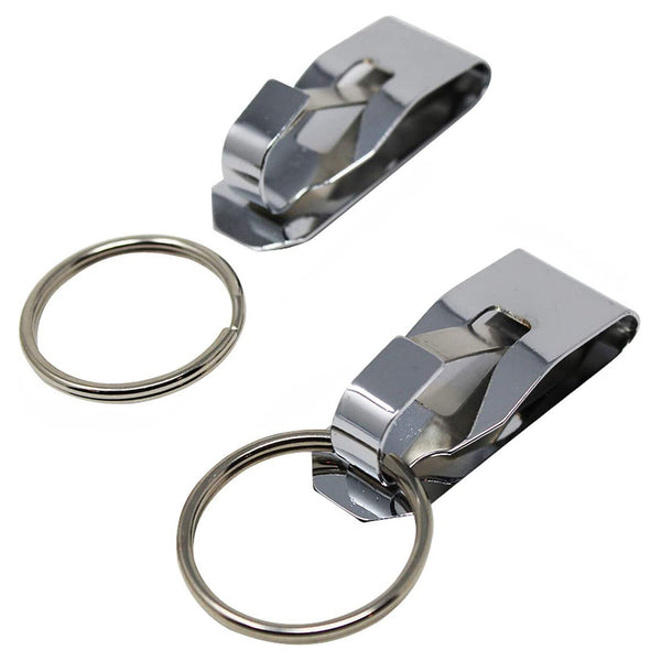 10PCS Quick Release Steel Keychain Metal Belt Clip Ring Classic Holder Key AUS