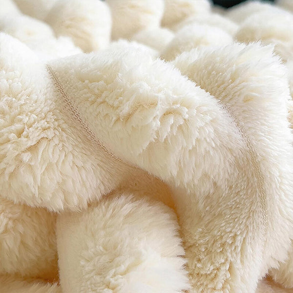 Plush Throw Blanket Soft Warm Sofa Bed Blanket for All Seasons