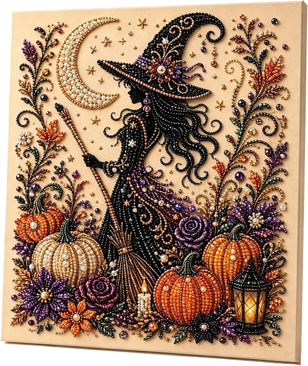 Halloween Ghost Pearl Art DIY Kit 3D Diamond Painting Craft Home Decor Gift