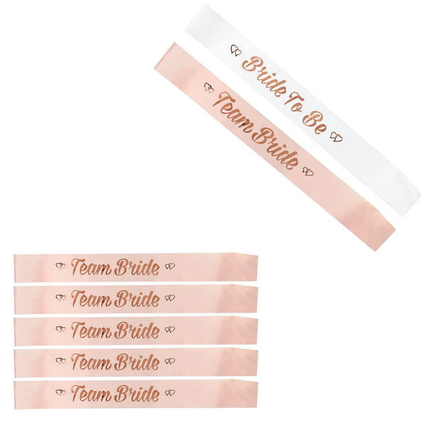 Team Bride To Be Sash Hens Do Party Rose Gold Wedding Sashes Bridal Shower AUS