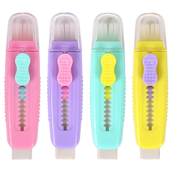 24PCS For Kids Drawing Push Pull Eraser Pencil Eraser Studnet Eraser Soft Brush