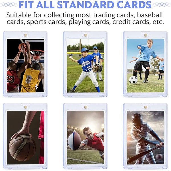 50Set Magnetic Card Holder 35pt Baseball Card Holders Hard Card Stand Trading AU