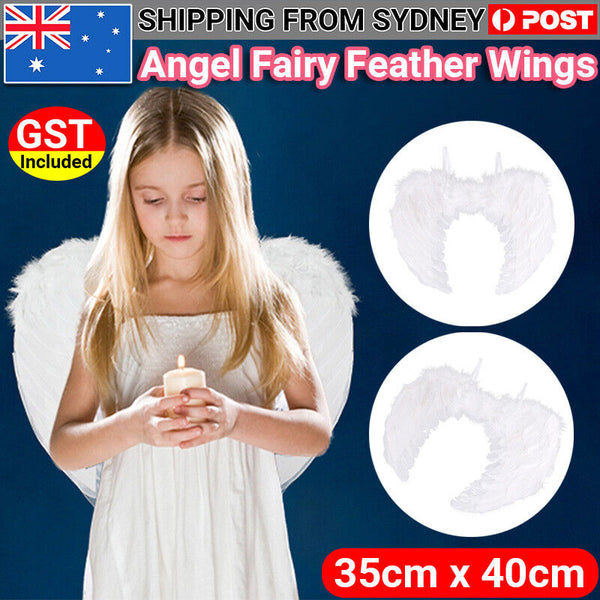 30cm x 45cm Feather Wing Wings Angel Fairy Kid Fancy Dress Costume Halloween New