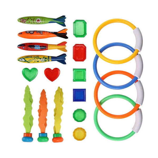 Underwater Swim Pool Diving Toys Summer Swimming Dive Toy Sets Water RIng Sticks