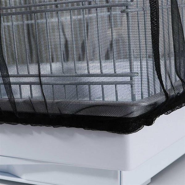 Shell Skirt Mesh Cover Pet Bird Cage Guard Nylon Net Seed Catcher S-L Black AUS