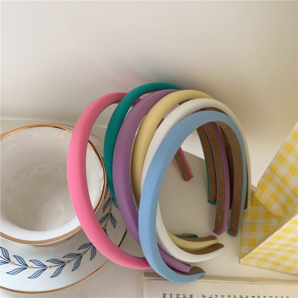 68pcs Girls Womens Plain Satin Alice Band Headband 10mm Ribbon Hoop Hair Band AU