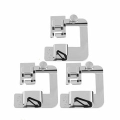 Narrow Rolled Hem Foot Domestic Sewing Machine Snap On Presser Hemmer Feet Set