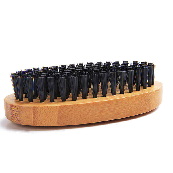 Travel Friendly Nylon Bristle Wooden Styling Long Small Beard Grooming Brush AU