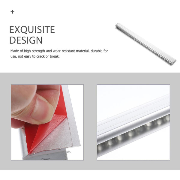 50cm Aluminum Ticket Holder Check Rack | Self-Adhesive Restaurant Order Receipt Rail