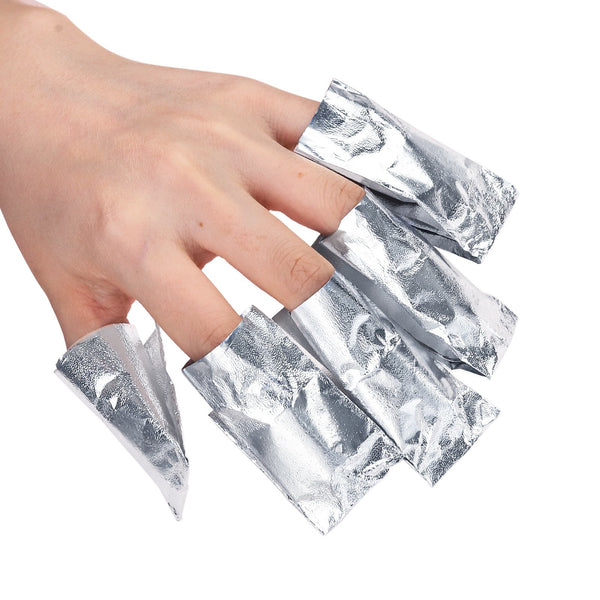 500 Pack Nail Foil Wraps for Gel Polish Removal – Aluminium Soak Off Nail Remover Wraps for Acrylic and Gel Nails