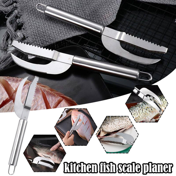 2x Stainless Steel Fish Scales Grater Fish Skin Brush Fish Scaler Fish Maw Knife