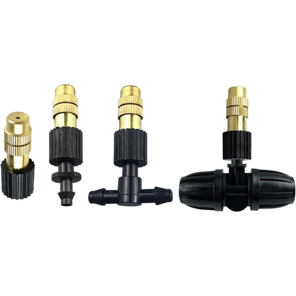 10pcs Brass Misting Nozzles Set For Outdoor Cooling Water Mist Fog Spray System