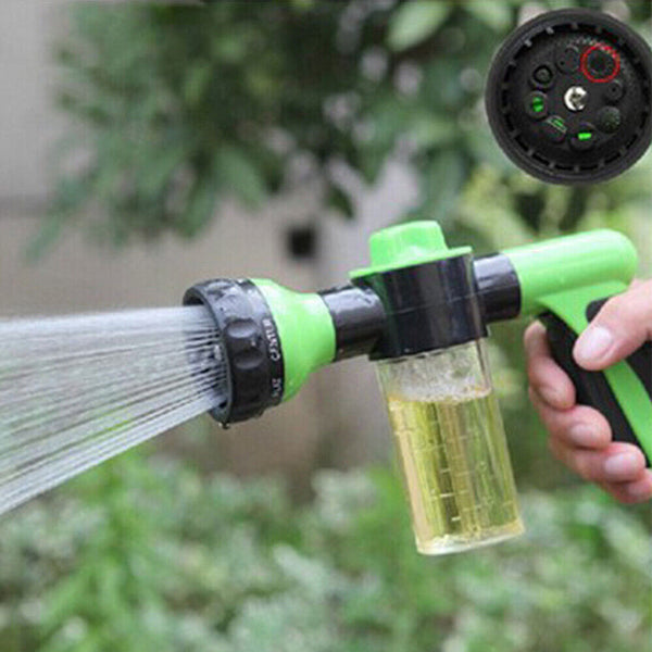 Washing Nozzle Plant Pet Hose 8mode Garden Car Water Foam Sprayer Soap Dispenser