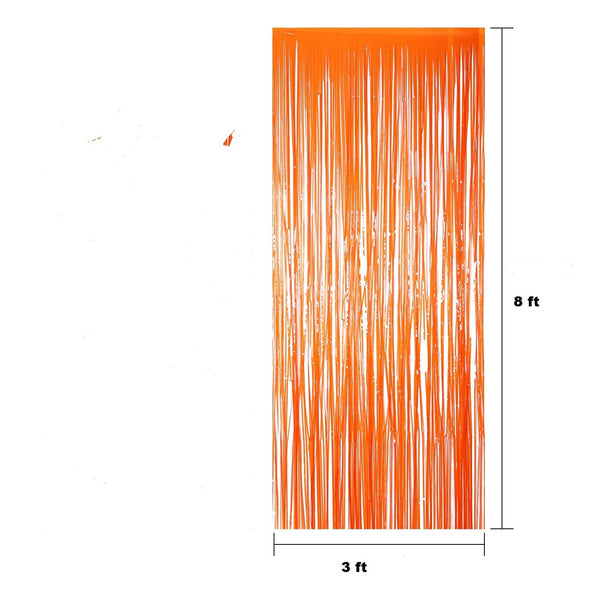 Halloween Black Orange 1*2M Metallic Door Fringe Curtain Decoration Happy Party