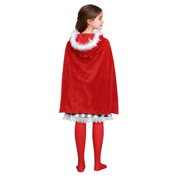Cindy Lou Who costume size chart for kids heights 100 to 155 centimetres