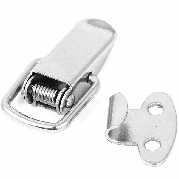 6X Stainless Steel Spring Loaded Suitcase Chest Tool Box Hasp Lock Latch Hardwar