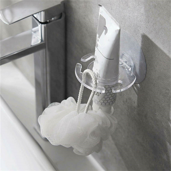 Toothbrush Holder Wall Mount Sucker Bathroom Suction Cup ToothpasteStorage