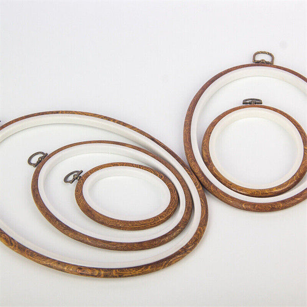 10PCS Embroidery Hoop Vintage Style Flexi Hoop Hand Embroidery Display Frame NEW