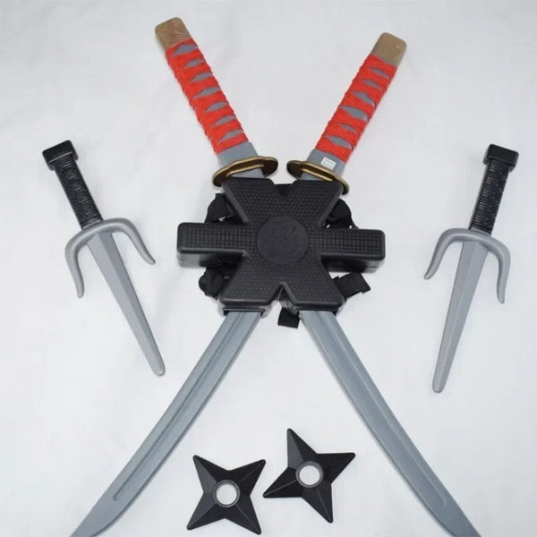Adjustable shoulder and back sword harness for kids ninja samurai costume