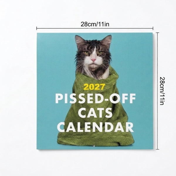 Cat calendar 2027 size 28 x 28 cm