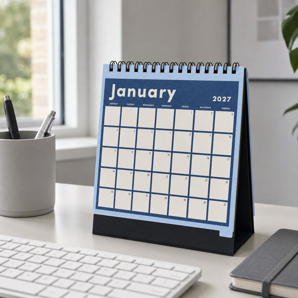 2027 Desk Calendar Month to View Monthly Planner Stand Up with Tabs Office Home