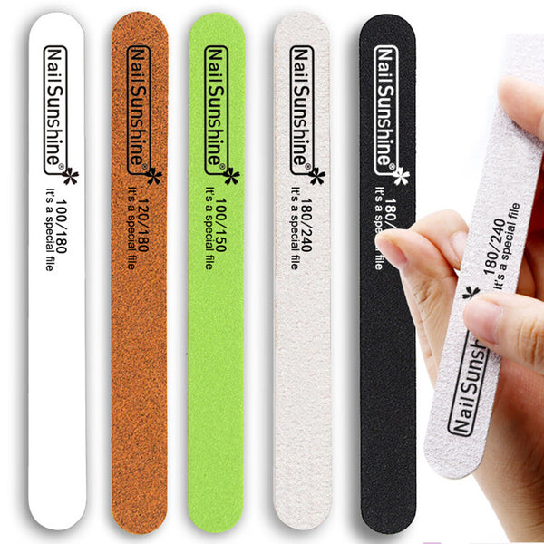 5-50X Double Sided 100/120/180/240 Grit Nail Files Emery Boards Nail Salon Tool