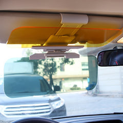 2-in-1 Car Anti-Glare Visor Day Night Driving Sun Shade Universal Clip-On Visor