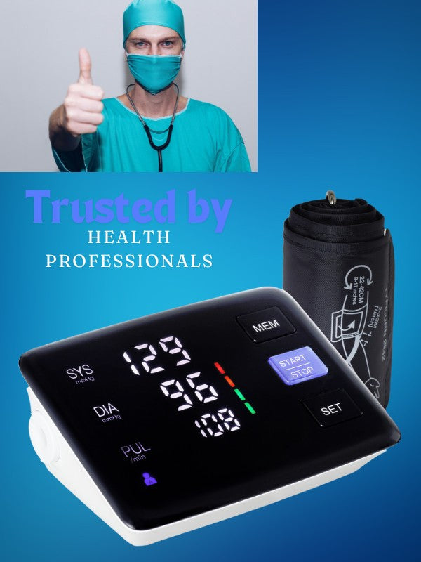 For Home Blood Pressure Monitor Heart Rate BP Machine Sphygmomanometer Upper Arm