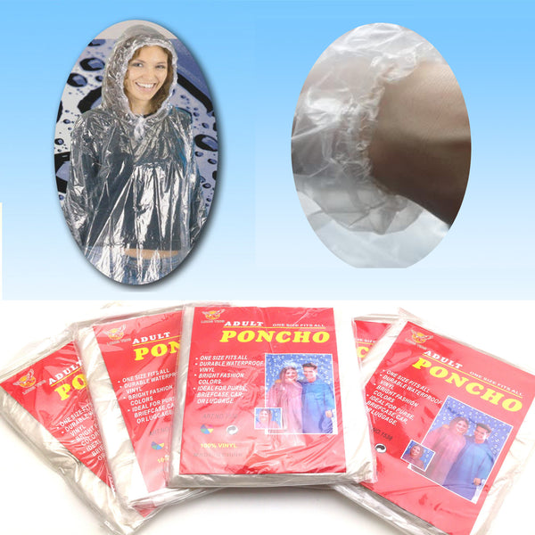 30PCS Kids Disposable Rain Poncho Waterproof Lightweight Rain Coats
