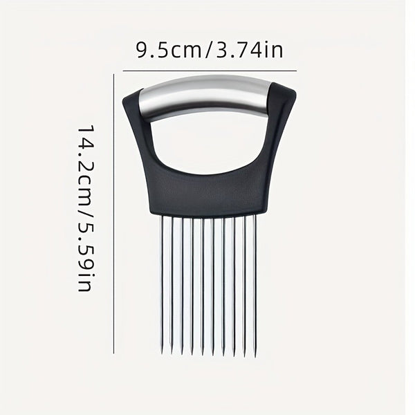 3PCS Food Slicing Assistant Onion Holder Vegetable Meat Cutter Guide Tool