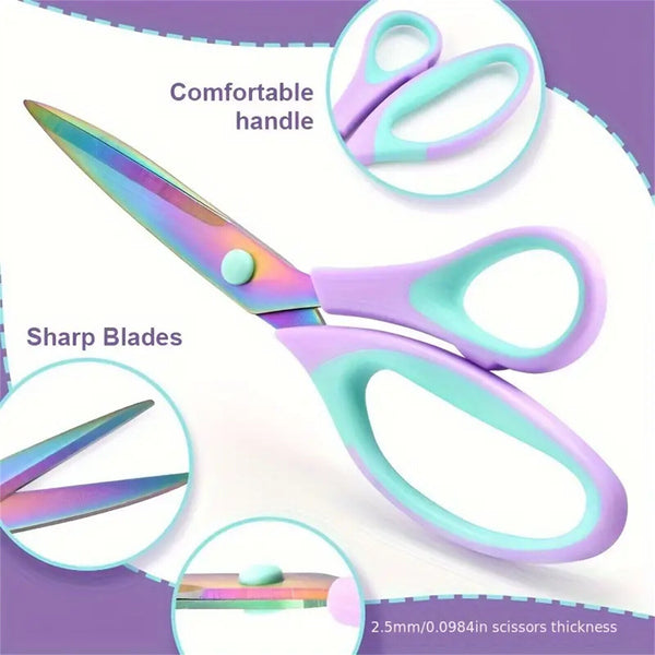 3PCS Craft Scissor Titanium Soft Grip Sewing Scissor Set for Fabric Dressmaking