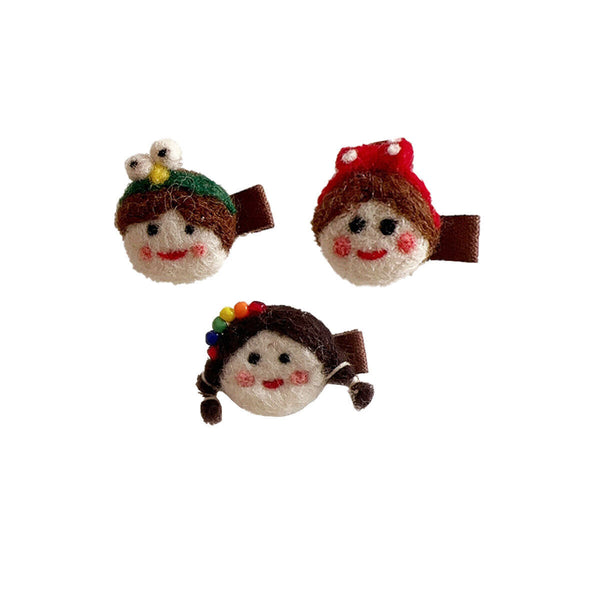 Simple Cartoon Girl Hairpin Cute Styling Hair Accessories for Kids Fashion Gift