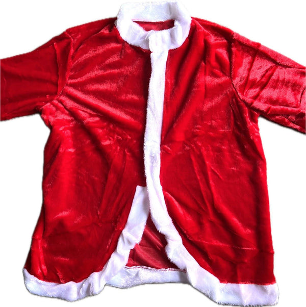 9PC Santa Claus Costume Suit Adult Christmas Party Mens Velvet Xmas Express Ship