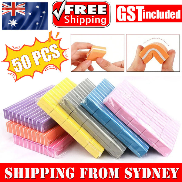 50PCS Mini Nail File File Beauty Polishing Block Nail Polish Nail Sanding Buffer