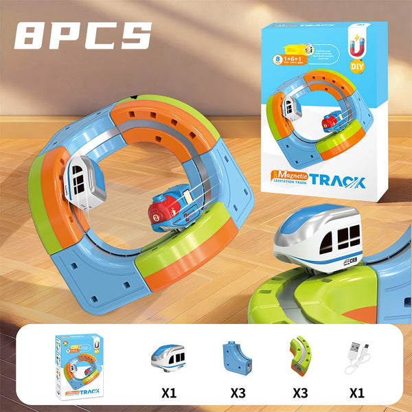Electric Train Set Flexible Magnetic Car Kids Gift Xmas Race Track Building Toy